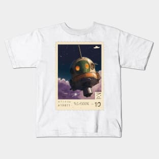 Sky Scanner - Postage Stamp Series Kids T-Shirt